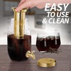 image:imageAirtight Cold Brew Coffee Maker with EXTRATHICK Glass Carafe Stainless Steel Mesh Filter and NonSlip Silicone Base  Premium Iced Coffee Maker Cold Brew Pitcher amp Tea Infuser  by ZulayGold