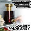 image:imageAirtight Cold Brew Coffee Maker with EXTRATHICK Glass Carafe Stainless Steel Mesh Filter and NonSlip Silicone Base  Premium Iced Coffee Maker Cold Brew Pitcher amp Tea Infuser  by ZulayGold