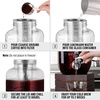 image:imageAirtight Cold Brew Coffee Maker with EXTRATHICK Glass Carafe Stainless Steel Mesh Filter and NonSlip Silicone Base  Premium Iced Coffee Maker Cold Brew Pitcher amp Tea Infuser  by ZulaySilver
