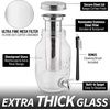 image:imageAirtight Cold Brew Coffee Maker with EXTRATHICK Glass Carafe Stainless Steel Mesh Filter and NonSlip Silicone Base  Premium Iced Coffee Maker Cold Brew Pitcher amp Tea Infuser  by ZulaySilver