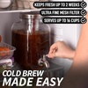 image:imageAirtight Cold Brew Coffee Maker with EXTRATHICK Glass Carafe Stainless Steel Mesh Filter and NonSlip Silicone Base  Premium Iced Coffee Maker Cold Brew Pitcher amp Tea Infuser  by ZulayRadiant Silver