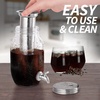 image:imageAirtight Cold Brew Coffee Maker with EXTRATHICK Glass Carafe Stainless Steel Mesh Filter and NonSlip Silicone Base  Premium Iced Coffee Maker Cold Brew Pitcher amp Tea Infuser  by ZulaySilver
