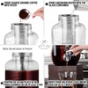 image:imageAirtight Cold Brew Coffee Maker with EXTRATHICK Glass Carafe Stainless Steel Mesh Filter and NonSlip Silicone Base  Premium Iced Coffee Maker Cold Brew Pitcher amp Tea Infuser  by ZulayRadiant Silver