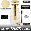 image:imageAirtight Cold Brew Coffee Maker with EXTRATHICK Glass Carafe Stainless Steel Mesh Filter and NonSlip Silicone Base  Premium Iced Coffee Maker Cold Brew Pitcher amp Tea Infuser  by ZulayGold