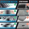 image:imageHydration Nation Authentic Large Handwoven Mexican Striped Throw Blanket  Soft Durable EcoFriendly  70x50  AzureAqua Green