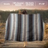 image:imageHydration Nation Authentic Large Handwoven Mexican Striped Throw Blanket  Soft Durable EcoFriendly  70x50  AzureAqua Sky