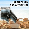 image:imageHydration Nation Authentic Large Handwoven Mexican Striped Throw Blanket  Soft Durable EcoFriendly  70x50  AzureAqua Sky