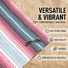 image:imageHydration Nation Authentic Large Handwoven Mexican Striped Throw Blanket  Soft Durable EcoFriendly  70x50  AzureAzure