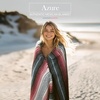 image:imageHydration Nation Authentic Large Handwoven Mexican Striped Throw Blanket  Soft Durable EcoFriendly  70x50  AzureAzure