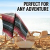 image:imageHydration Nation Authentic Large Handwoven Mexican Striped Throw Blanket  Soft Durable EcoFriendly  70x50  AzureAzure