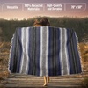 image:imageHydration Nation Authentic Large Handwoven Mexican Striped Throw Blanket  Soft Durable EcoFriendly  70x50  AzureBlue Haze