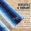 image:imageHydration Nation Authentic Large Handwoven Mexican Striped Throw Blanket  Soft Durable EcoFriendly  70x50  AzureBlue Turquoise