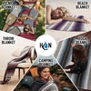 image:imageHydration Nation Authentic Large Handwoven Mexican Striped Throw Blanket  Soft Durable EcoFriendly  70x50  AzureBlue Turquoise