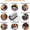 image:imageHydration Nation Authentic Large Handwoven Mexican Striped Throw Blanket  Soft Durable EcoFriendly  70x50  AzureCherry