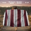 image:imageHydration Nation Authentic Large Handwoven Mexican Striped Throw Blanket  Soft Durable EcoFriendly  70x50  AzureCherry