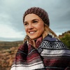 image:imageHydration Nation Authentic Large Handwoven Mexican Striped Throw Blanket  Soft Durable EcoFriendly  70x50  AzureCherry