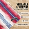 image:imageHydration Nation Authentic Large Handwoven Mexican Striped Throw Blanket  Soft Durable EcoFriendly  70x50  AzureCoral