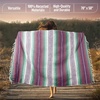 image:imageHydration Nation Authentic Large Handwoven Mexican Striped Throw Blanket  Soft Durable EcoFriendly  70x50  AzureDawn