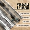 image:imageHydration Nation Authentic Large Handwoven Mexican Striped Throw Blanket  Soft Durable EcoFriendly  70x50  AzureDesert