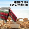 image:imageHydration Nation Authentic Large Handwoven Mexican Striped Throw Blanket  Soft Durable EcoFriendly  70x50  AzureDragon