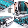 image:imageHydration Nation Authentic Large Handwoven Mexican Striped Throw Blanket  Soft Durable EcoFriendly  70x50  AzureEmerald