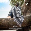 image:imageHydration Nation Authentic Large Handwoven Mexican Striped Throw Blanket  Soft Durable EcoFriendly  70x50  AzureGray