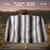 image:imageHydration Nation Authentic Large Handwoven Mexican Striped Throw Blanket  Soft Durable EcoFriendly  70x50  AzureGray
