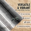 image:imageHydration Nation Authentic Large Handwoven Mexican Striped Throw Blanket  Soft Durable EcoFriendly  70x50  AzureGray