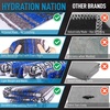 image:imageHydration Nation Authentic Large Handwoven Mexican Striped Throw Blanket  Soft Durable EcoFriendly  70x50  AzureKing Blue