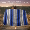 image:imageHydration Nation Authentic Large Handwoven Mexican Striped Throw Blanket  Soft Durable EcoFriendly  70x50  AzureKing Blue