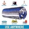 image:imageHydration Nation Authentic Large Handwoven Mexican Striped Throw Blanket  Soft Durable EcoFriendly  70x50  AzureKing Blue