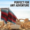 image:imageHydration Nation Authentic Large Handwoven Mexican Striped Throw Blanket  Soft Durable EcoFriendly  70x50  AzureMandarin