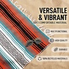image:imageHydration Nation Authentic Large Handwoven Mexican Striped Throw Blanket  Soft Durable EcoFriendly  70x50  AzureMandarin