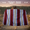 image:imageHydration Nation Authentic Large Handwoven Mexican Striped Throw Blanket  Soft Durable EcoFriendly  70x50  AzureMariner