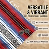 image:imageHydration Nation Authentic Large Handwoven Mexican Striped Throw Blanket  Soft Durable EcoFriendly  70x50  AzureMariner