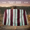 image:imageHydration Nation Authentic Large Handwoven Mexican Striped Throw Blanket  Soft Durable EcoFriendly  70x50  AzureMiami Vice