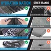 image:imageHydration Nation Authentic Large Handwoven Mexican Striped Throw Blanket  Soft Durable EcoFriendly  70x50  AzureMilitary Green