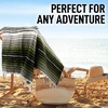image:imageHydration Nation Authentic Large Handwoven Mexican Striped Throw Blanket  Soft Durable EcoFriendly  70x50  AzureMilitary Green