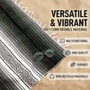image:imageHydration Nation Authentic Large Handwoven Mexican Striped Throw Blanket  Soft Durable EcoFriendly  70x50  AzureMilitary Green
