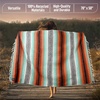 image:imageHydration Nation Authentic Large Handwoven Mexican Striped Throw Blanket  Soft Durable EcoFriendly  70x50  AzureMint Orange