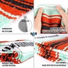 image:imageHydration Nation Authentic Large Handwoven Mexican Striped Throw Blanket  Soft Durable EcoFriendly  70x50  AzureMint Orange