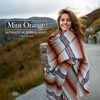 image:imageHydration Nation Authentic Large Handwoven Mexican Striped Throw Blanket  Soft Durable EcoFriendly  70x50  AzureMint Orange
