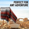 image:imageHydration Nation Authentic Large Handwoven Mexican Striped Throw Blanket  Soft Durable EcoFriendly  70x50  AzureOrange