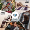 image:imageHydration Nation Authentic Large Handwoven Mexican Striped Throw Blanket  Soft Durable EcoFriendly  70x50  AzureOxford