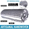 image:imageHydration Nation Authentic Large Handwoven Mexican Striped Throw Blanket  Soft Durable EcoFriendly  70x50  AzureOxford