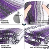 image:imageHydration Nation Authentic Large Handwoven Mexican Striped Throw Blanket  Soft Durable EcoFriendly  70x50  AzurePurple