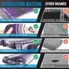 image:imageHydration Nation Authentic Large Handwoven Mexican Striped Throw Blanket  Soft Durable EcoFriendly  70x50  AzurePurple