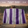 image:imageHydration Nation Authentic Large Handwoven Mexican Striped Throw Blanket  Soft Durable EcoFriendly  70x50  AzurePurple