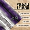 image:imageHydration Nation Authentic Large Handwoven Mexican Striped Throw Blanket  Soft Durable EcoFriendly  70x50  AzurePurple