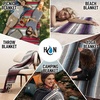 image:imageHydration Nation Authentic Large Handwoven Mexican Striped Throw Blanket  Soft Durable EcoFriendly  70x50  AzurePurple Haze